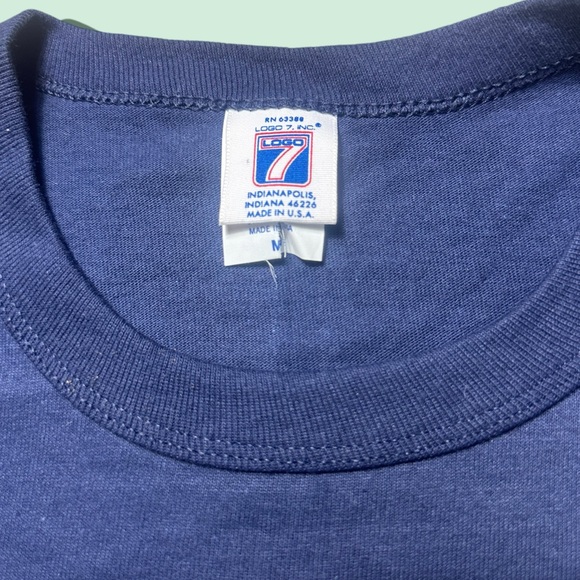Vintage Men’s Logo 7 Inc Navy Blue University Of Notre Dame Irish Tee Shirt Med - Picture 8 of 9